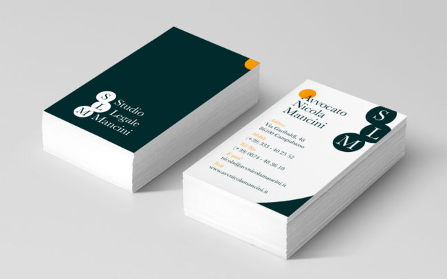 Mancini Law Firm Business Cards