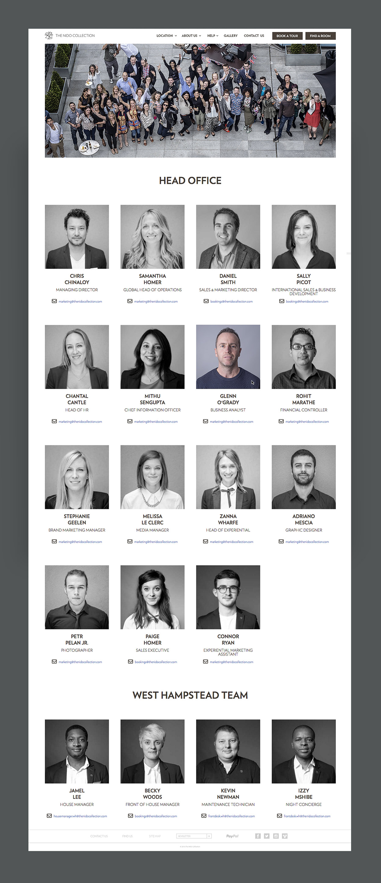 The Nido Collection Website Team