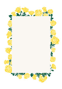 Wedding invites frame option 1 - only roses