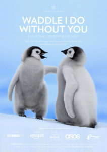 Friend referral poster with penguins for The Nido Collection